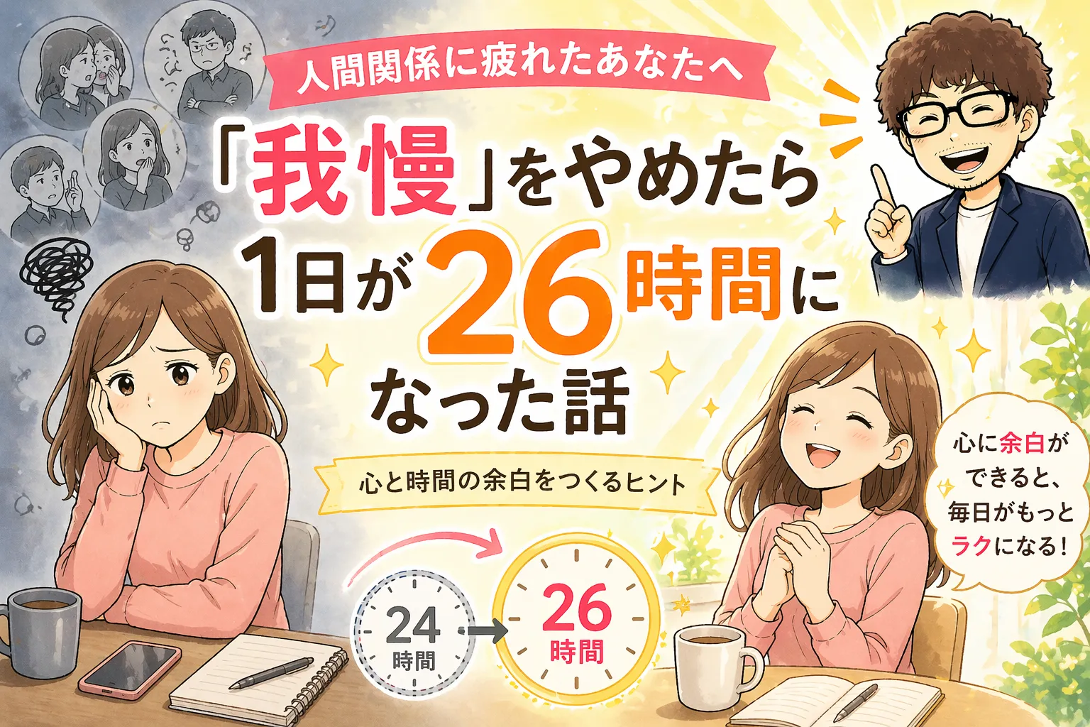 人間関係に「よはく」を作る時感術