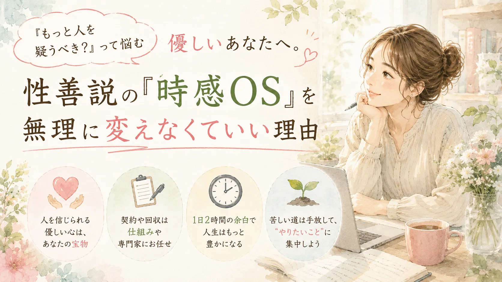 「もっと人を疑うべき?」って悩む優しいあなたへ。